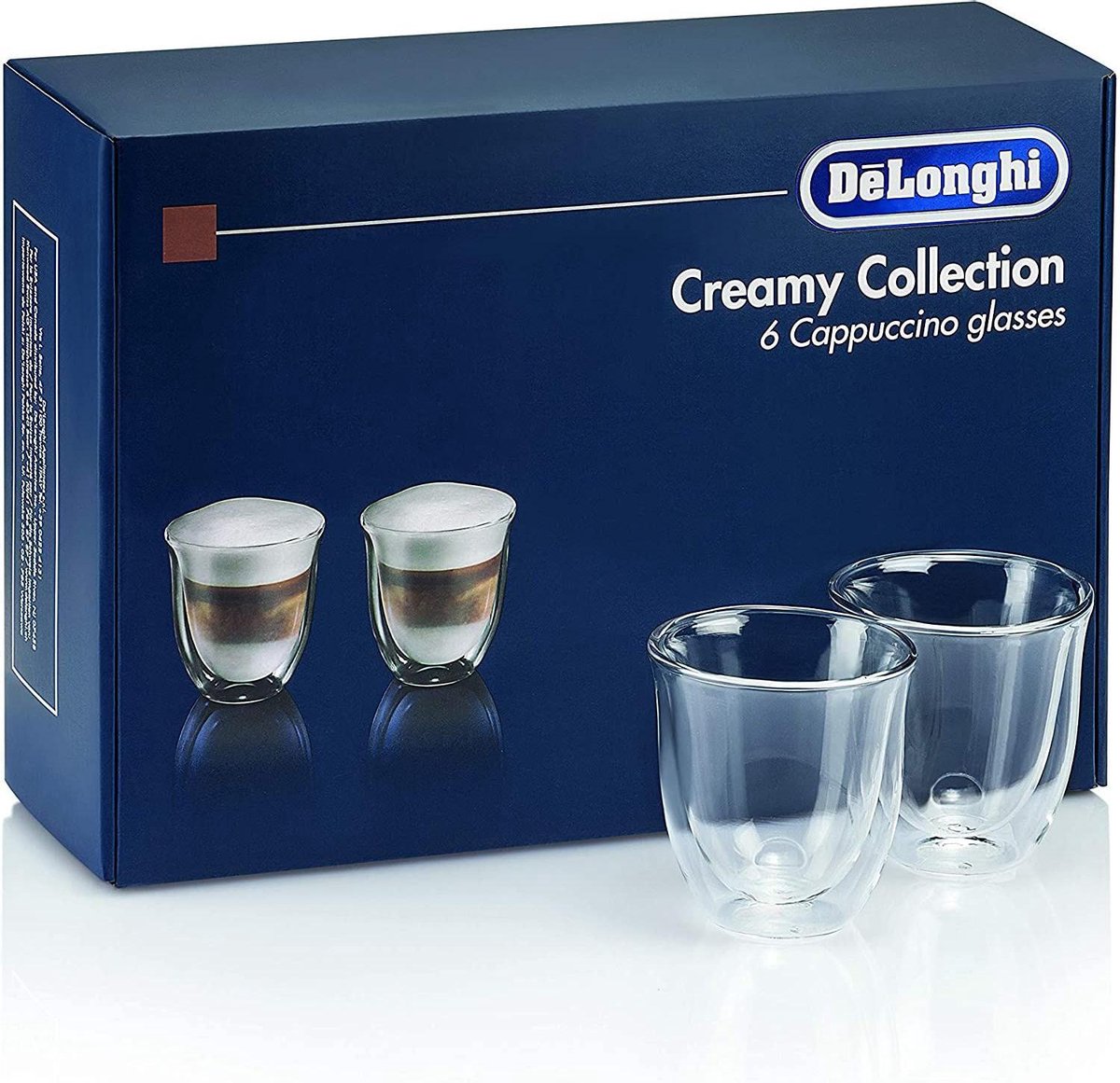 DeLonghi Kopjes Creamy collection Set van 6 cappuccino glazen 5513296661