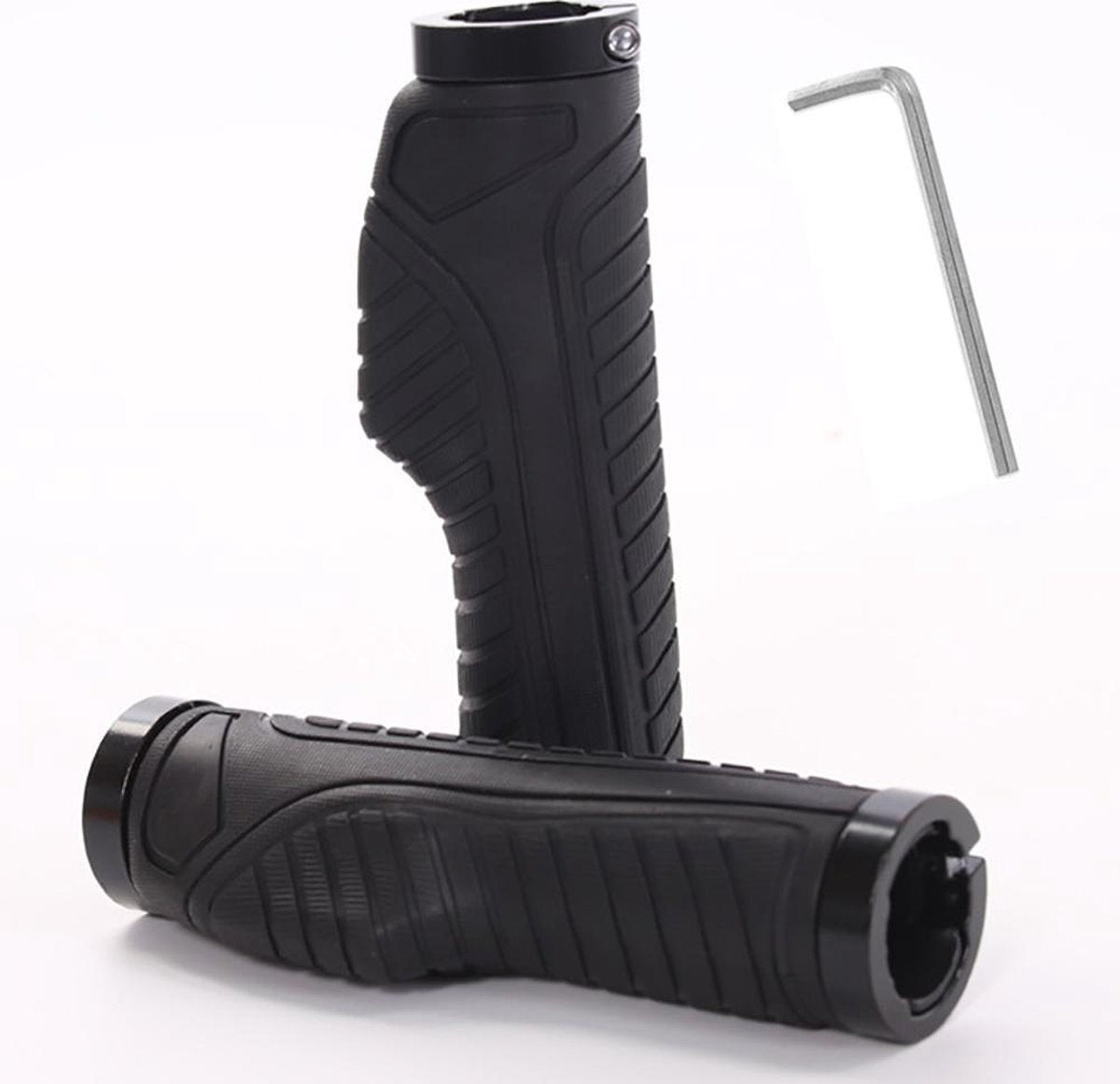 FIEZIO Ergonomische Fietshandvatten Pro Zwart Fiets Handvat Set - Gel Grip - Anti Slip - Trekking MTB Race