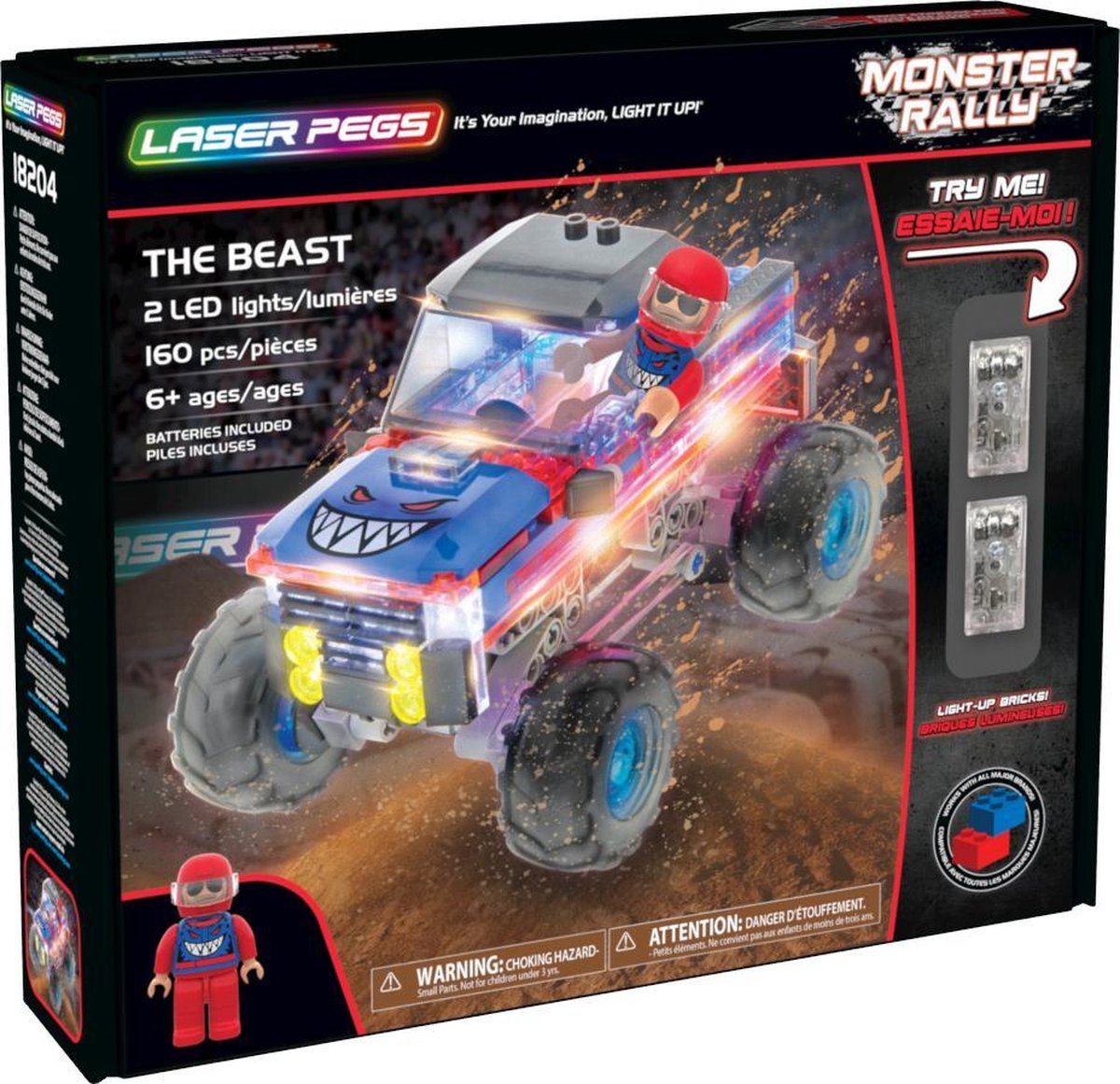 Laser Pegs Monster Truck The Beast Basic Monster - Constructiespeelgoed