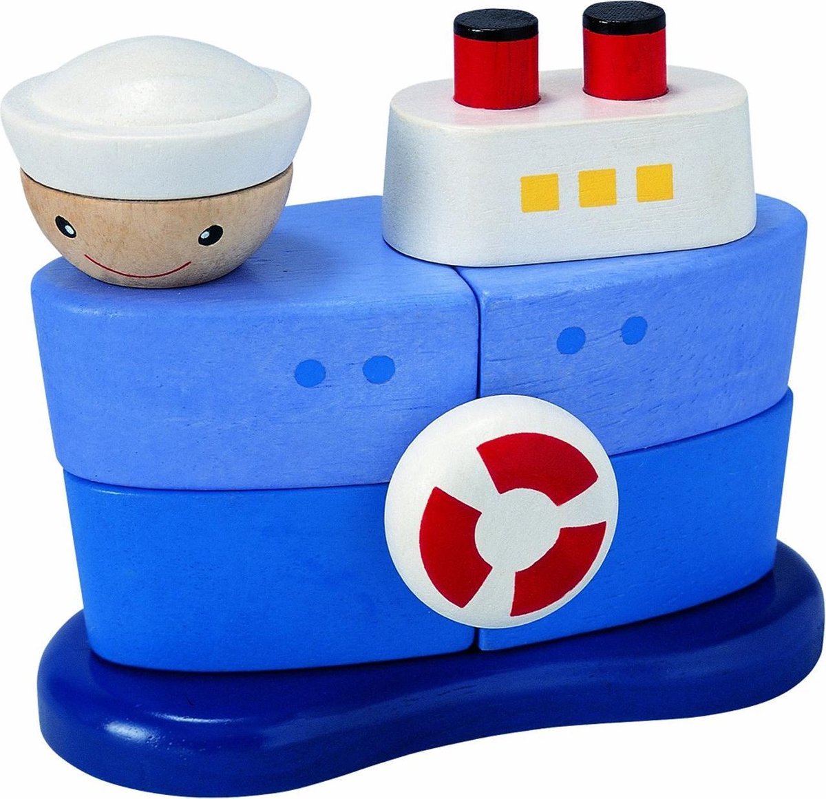 PlanToys 51200 Sorteerboot houten blokken