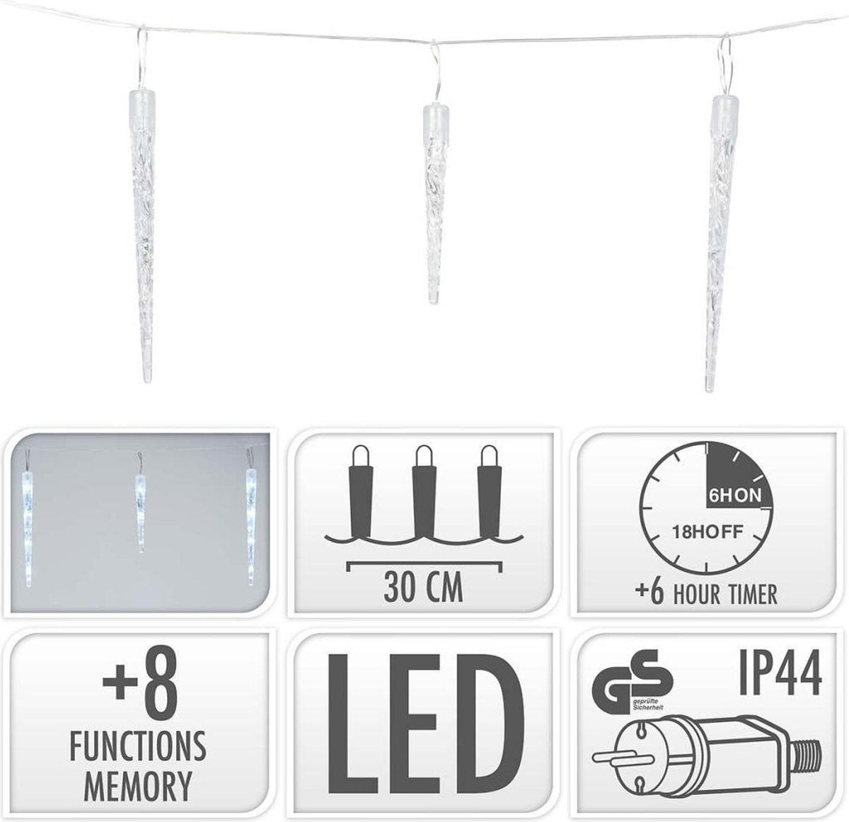 S.I.A. Kerstverlichting IJspegels 6