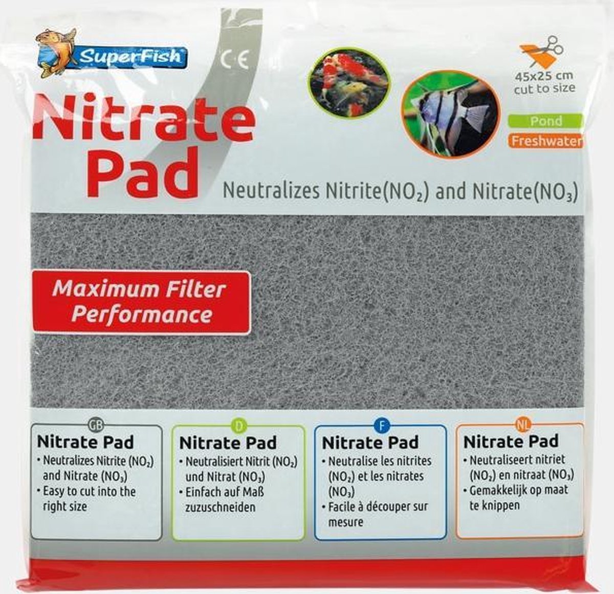 Superfish nitraat pad