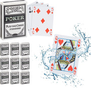 relaxdays 10x speelkaarten poker - pokerkaarten plastic - 540 kaarten - waterdicht