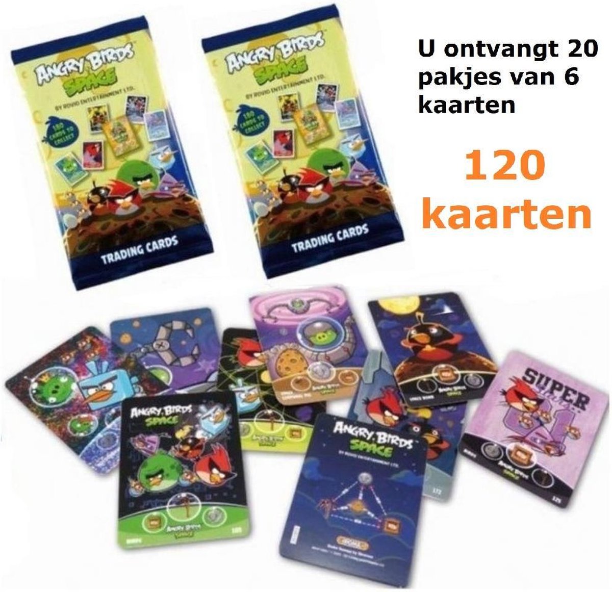 Angry Birds verzamelkaarten / trading cards 120 stuks (12 cm)
