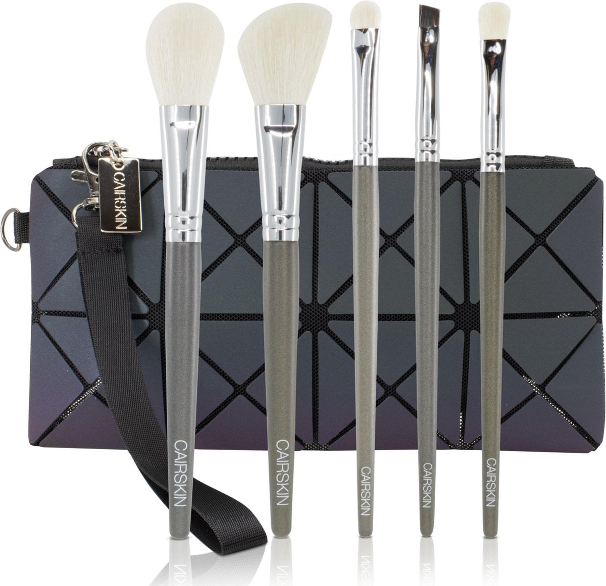 CAIRSKIN Sage Green 5 Brushes The Basics Naturals - Face Blush & Shaping Brush