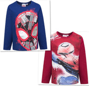 Marvel Spiderman longsleeve - set van 2 stuks - rood+blauw - maat 92/98 (3 jaar)
