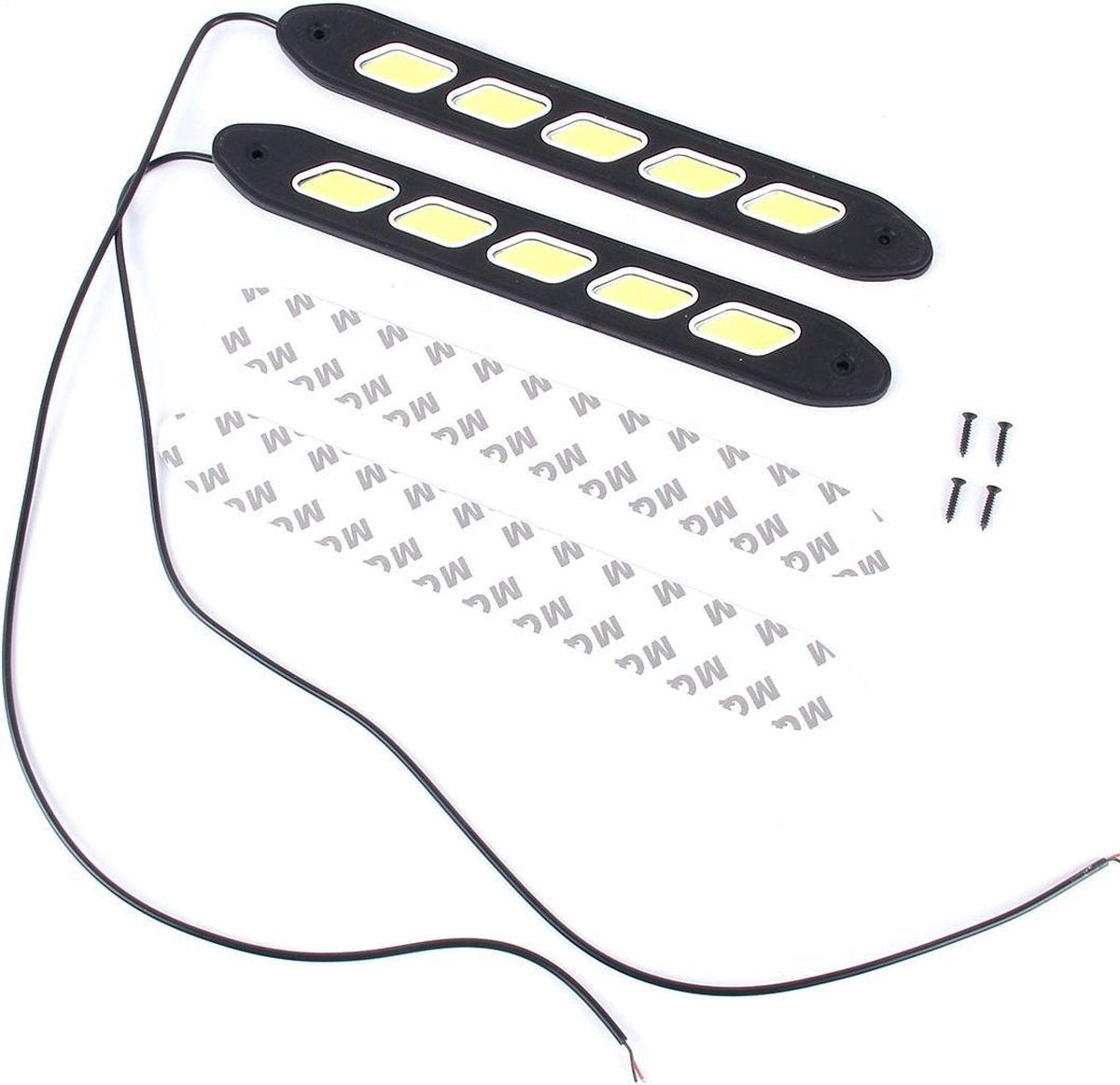 2 STUKS 10 W 1000LM 6000K Wit licht COB LED-dagrijverlichting