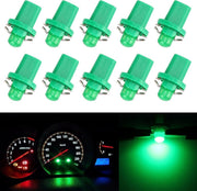 10 STKS 0.4 W B8.5 Wedge Instrument Panel COB LED Licht Dashboard Gauge Cluster Indicator Lamp (Groen Licht)