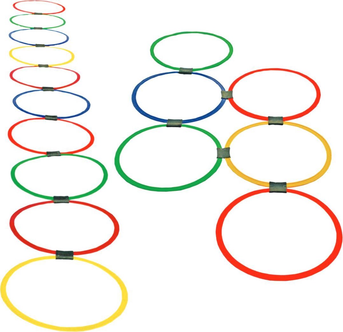Coördinatie Ringen | Hoepels Set 20 Hoepels Ø39 cm + 25 Koppelstukken Groen
