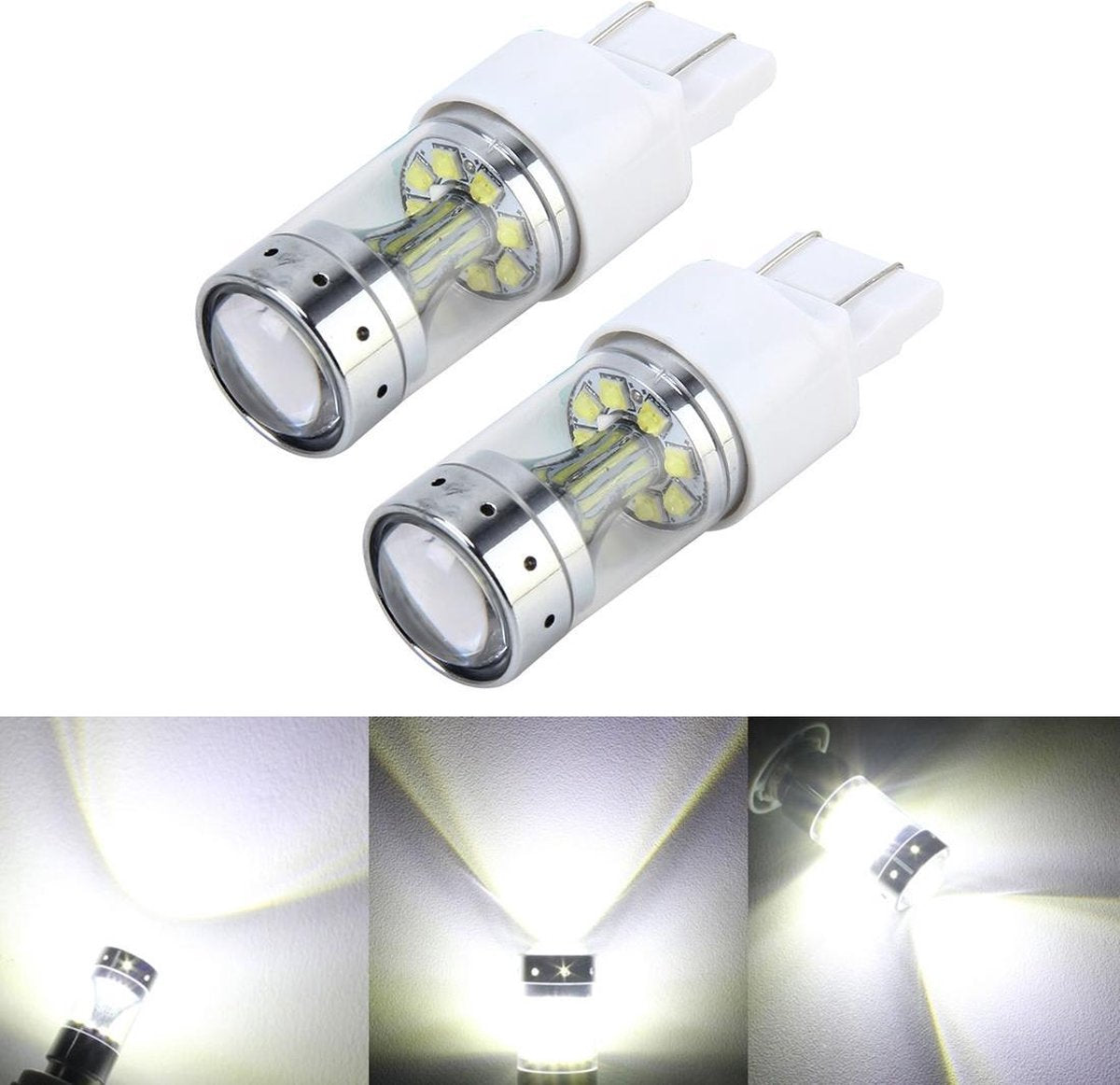2 STKS 7443 60 W Auto Auto remlicht met 12 CREE XB-D lampen