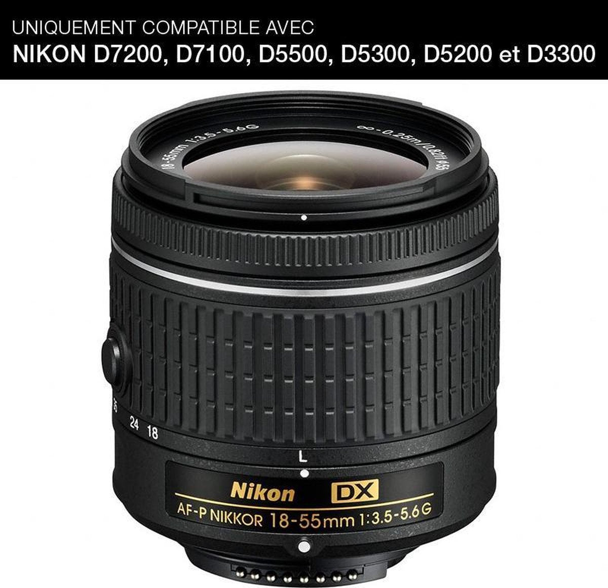 Nikon AF-P DX NIKKOR 18-55mm f/3.5-5.6G SLR Zwart