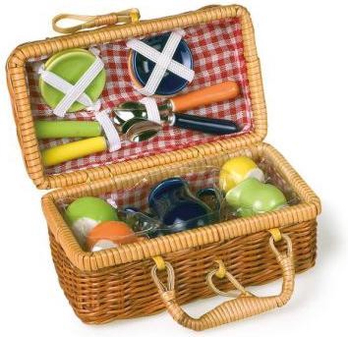 Picknickmand met Serviesgoed