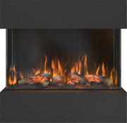 Elektrische wand of inbouwhaard Castello met 3D LED effect