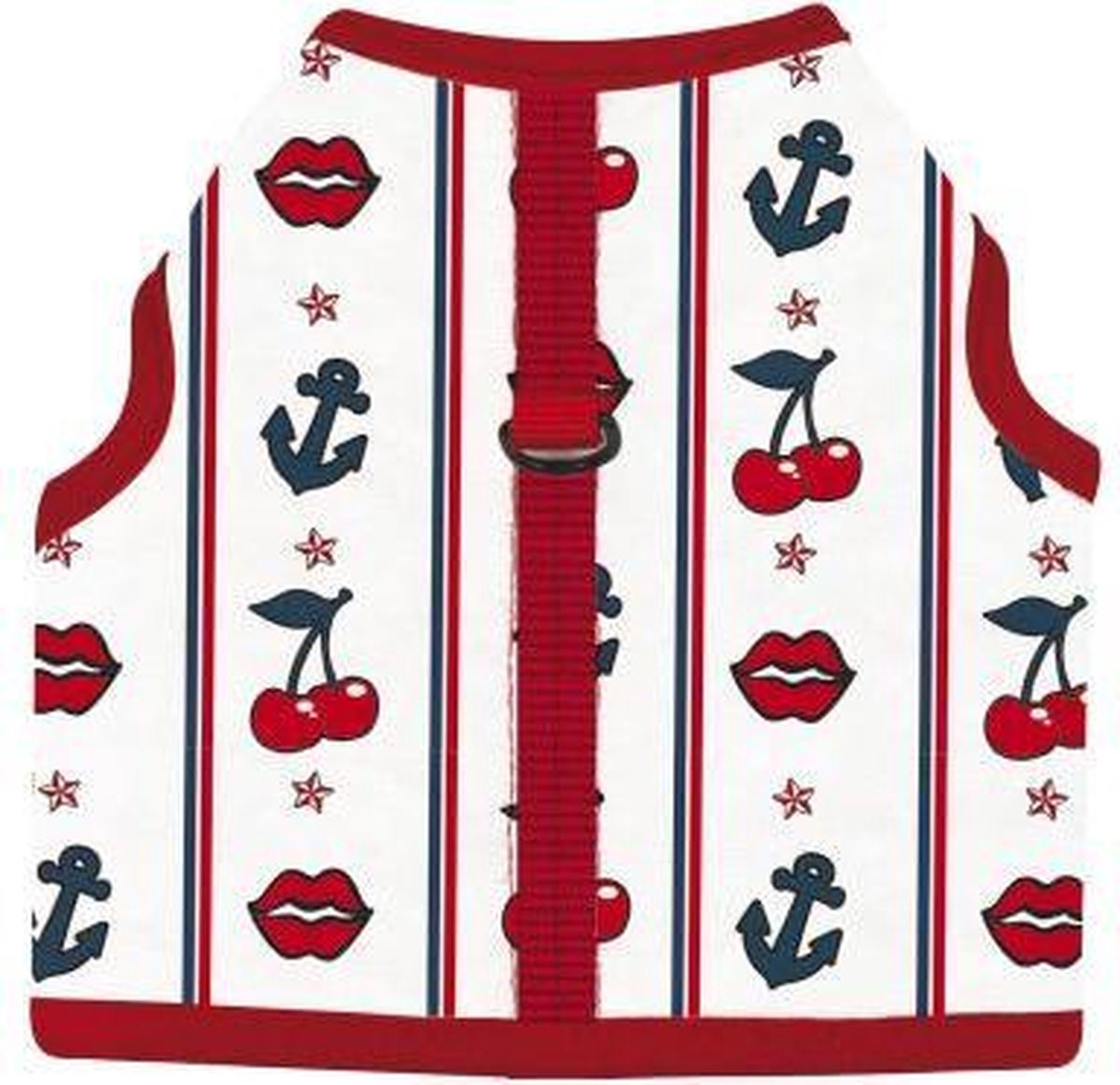 Croci tuig voor hond slot print wit / rood 41-48 cm