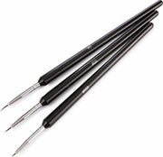 Cosmetics Zone Decoratie Borstels Set Van 3 Stuks Zilver / Zwart