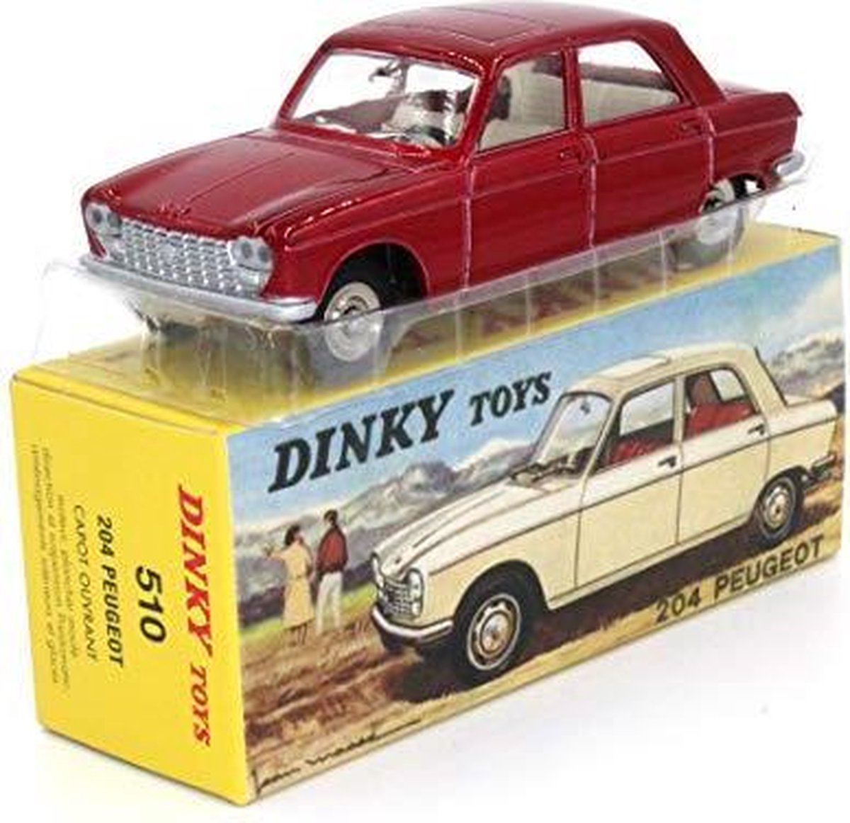 Peugeot 204 darkred metallic 1:43