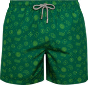 PLAYER Sneldrogende Zwembroek Heren met Mesh Binnenbroek en Drie Zakken - Zachte en Comfortabele Zwemshort Heren / Zwembroeken Heren - Waterafstotende Zwembroek Mannen / Herenmode van Premium Stof - Groen - XL (EU 46)