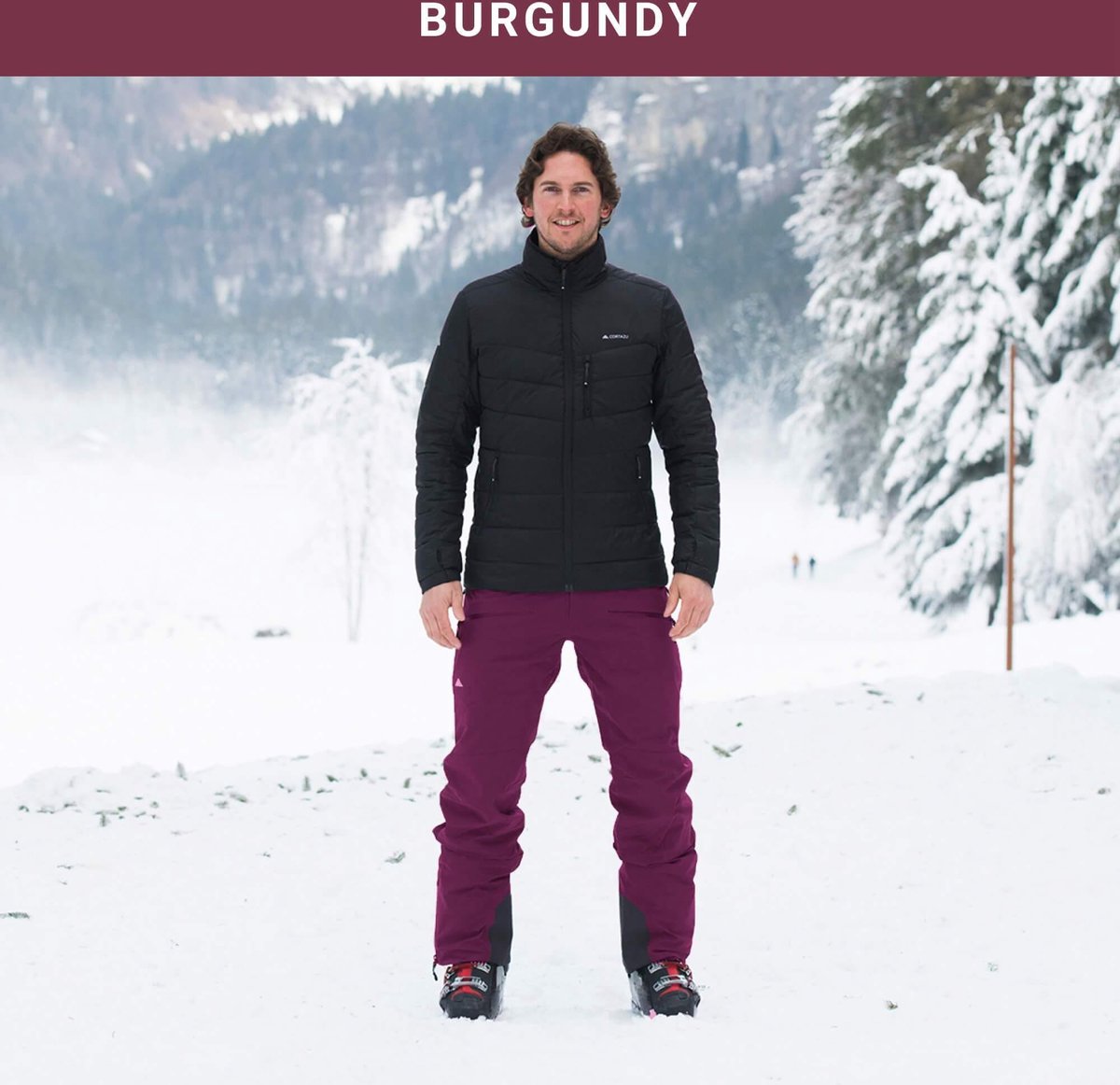 Cortazu Mountain Shell Broek Rood | Heren warme outdoor wintersport broek waterdicht & winddicht.
