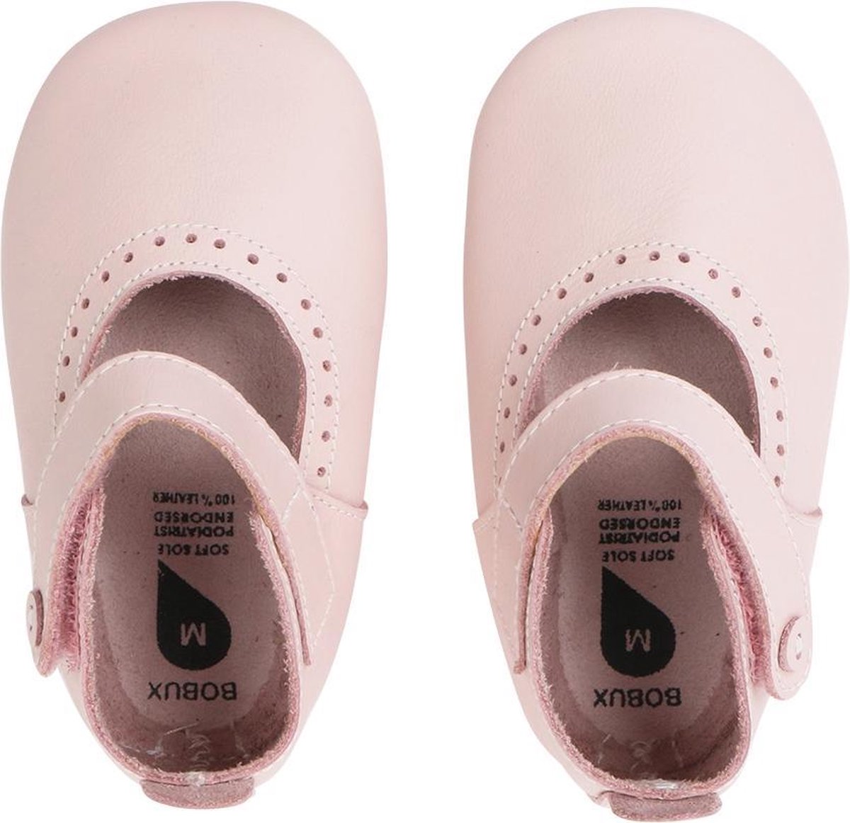 Bobux - Baby slofjes - Soft Soles - Light Pink Mary Jane - M