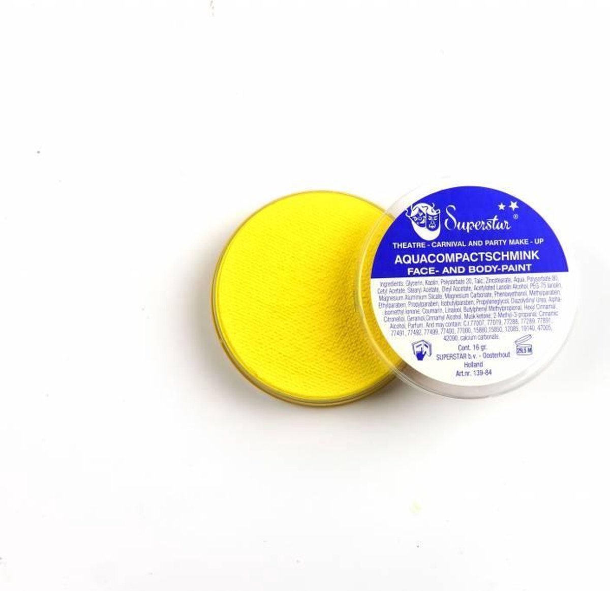 Aqua facepaint 16gr zachtgeel