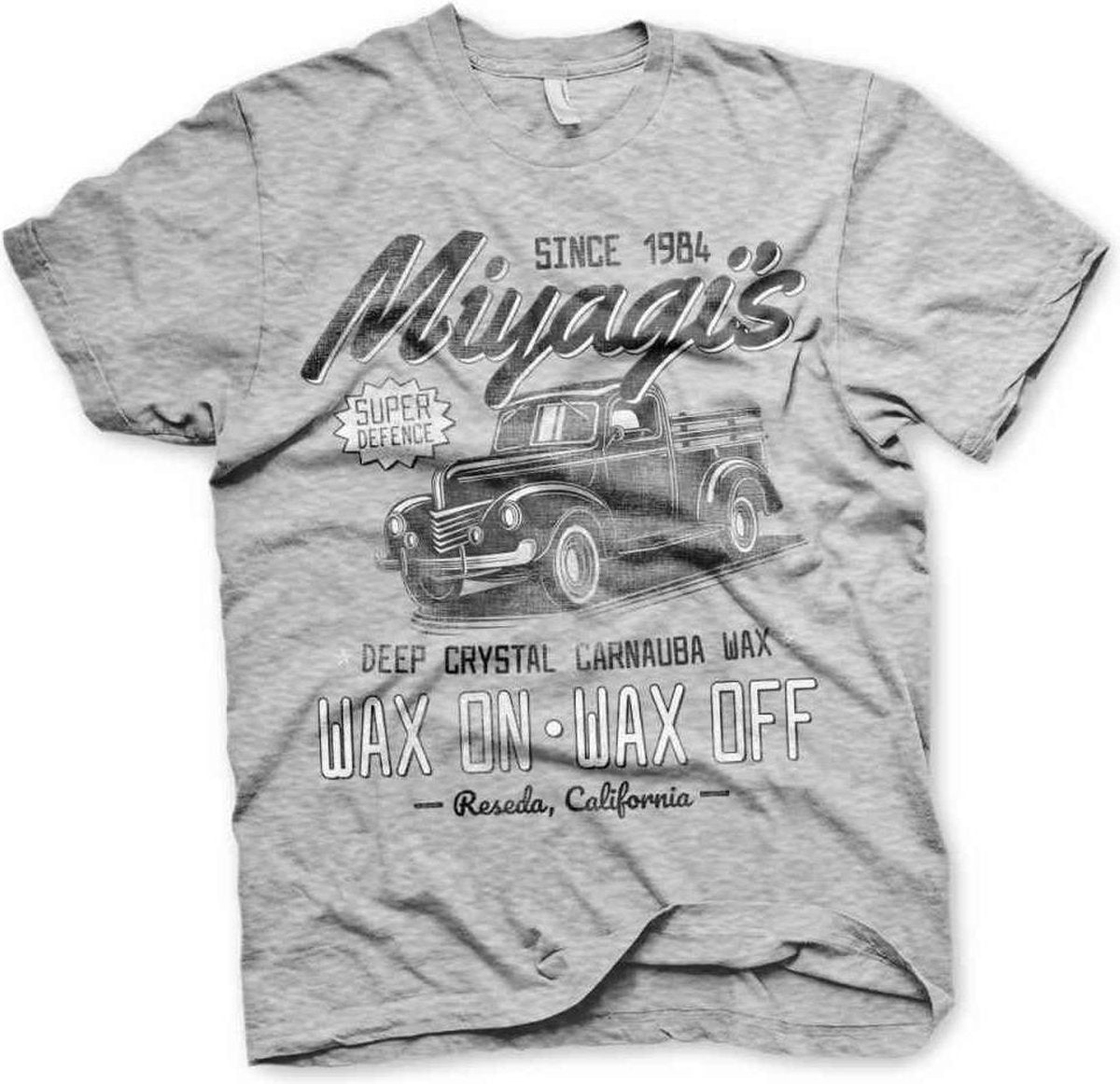 Karate Kid Heren Tshirt -2XL- Miyagi's Super Defence Waxing Grijs