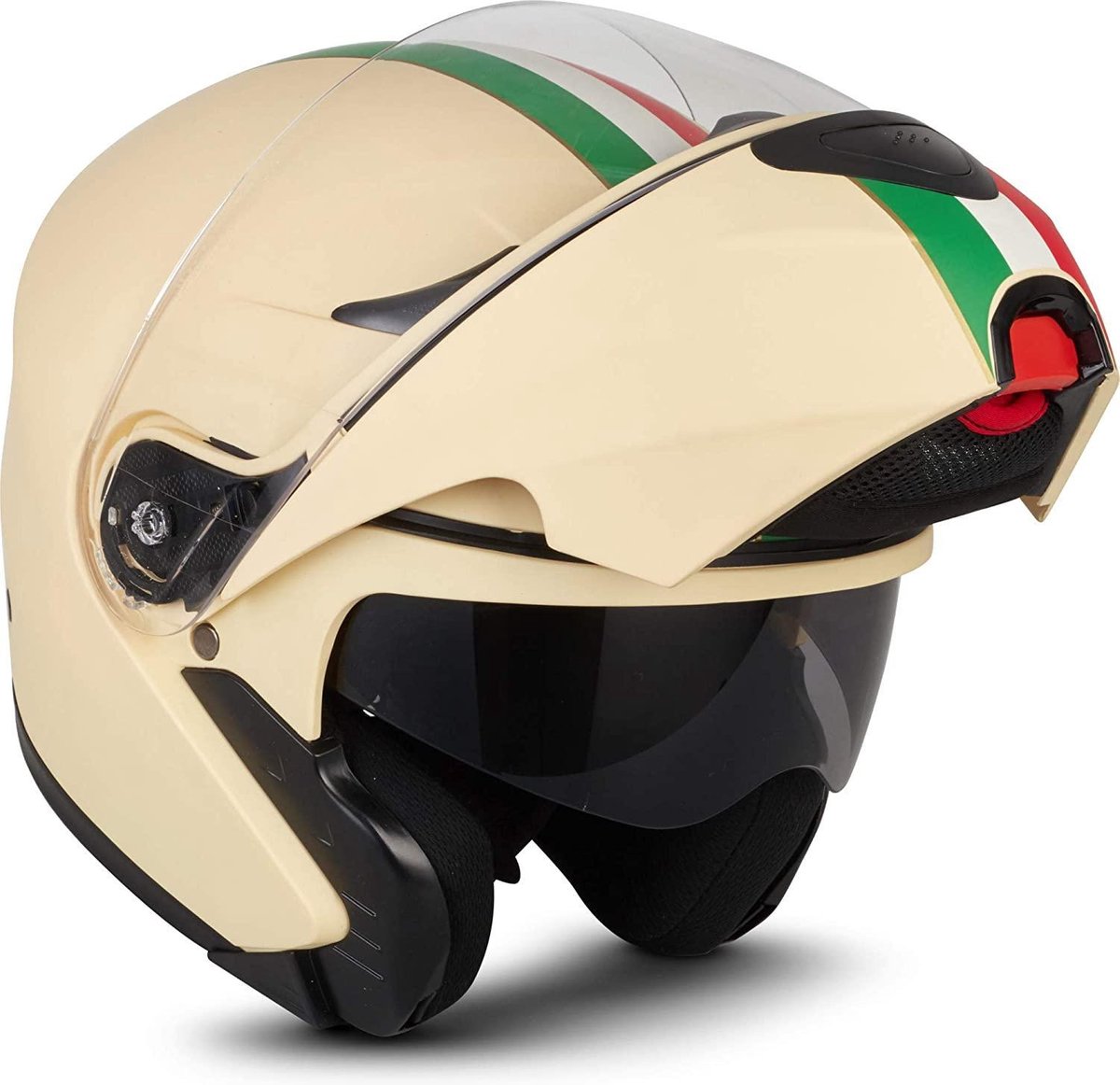 MOTO F20 Venice Creme systeemhelm Flip-Up scooterhelm