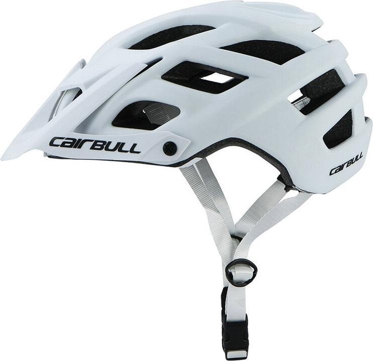 Mountainbike Helm - Fietshelm MTB - Wit - Mat - Verstelbaar - Maat: 55-61CM