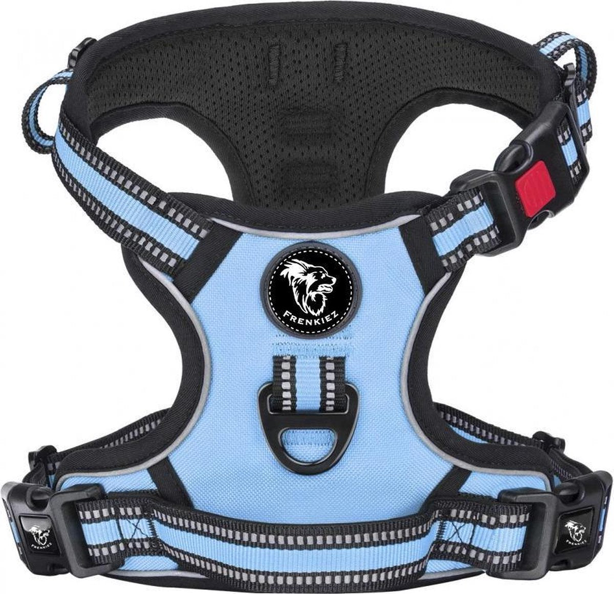 Frenkiez Reflective No Pull Comfort Harness Light Blue XL