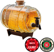 Drankspel viltjes +drank dispensers ton op standaard 24 cm - Verjaardag cadeau drankspelletje