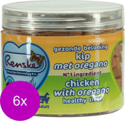 Renske Gezonde Beloning Hartjes 100 g - Hondensnacks - 6 x Kip&Oregano
