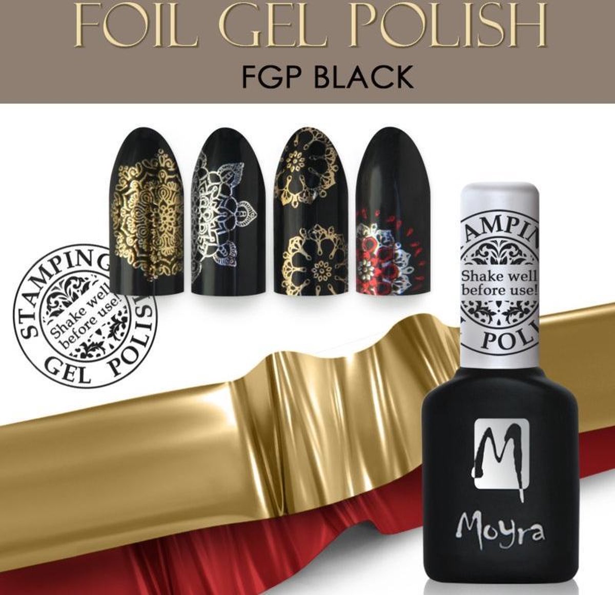 Moyra Foil UV Gel Polish 10 ml FGP01 Black