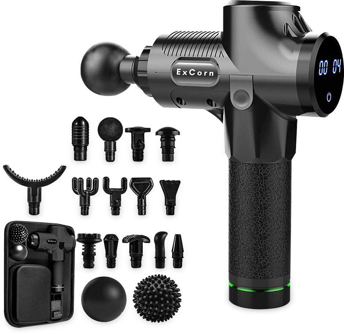 ExCorn Massage Gun - Massage Gun Klop en Compressie - Massage Gun Professioneel - Massage Pistool - 30 Standen