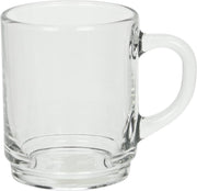 6 theeglazen met oor 25cl