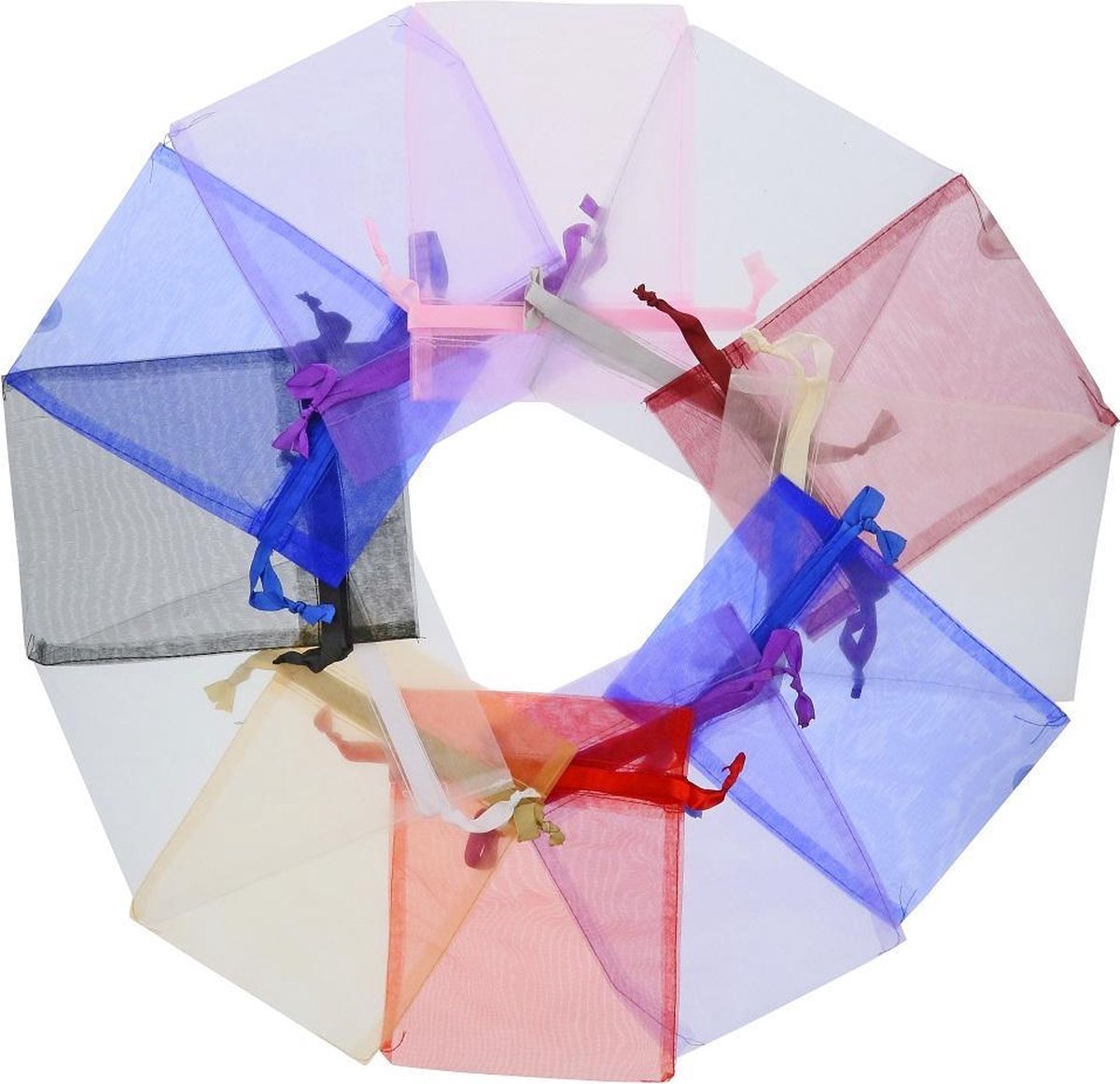 Shingyo 200 stuks organza zakje 15x20cm - Product Kleur: Gemengde kleuren