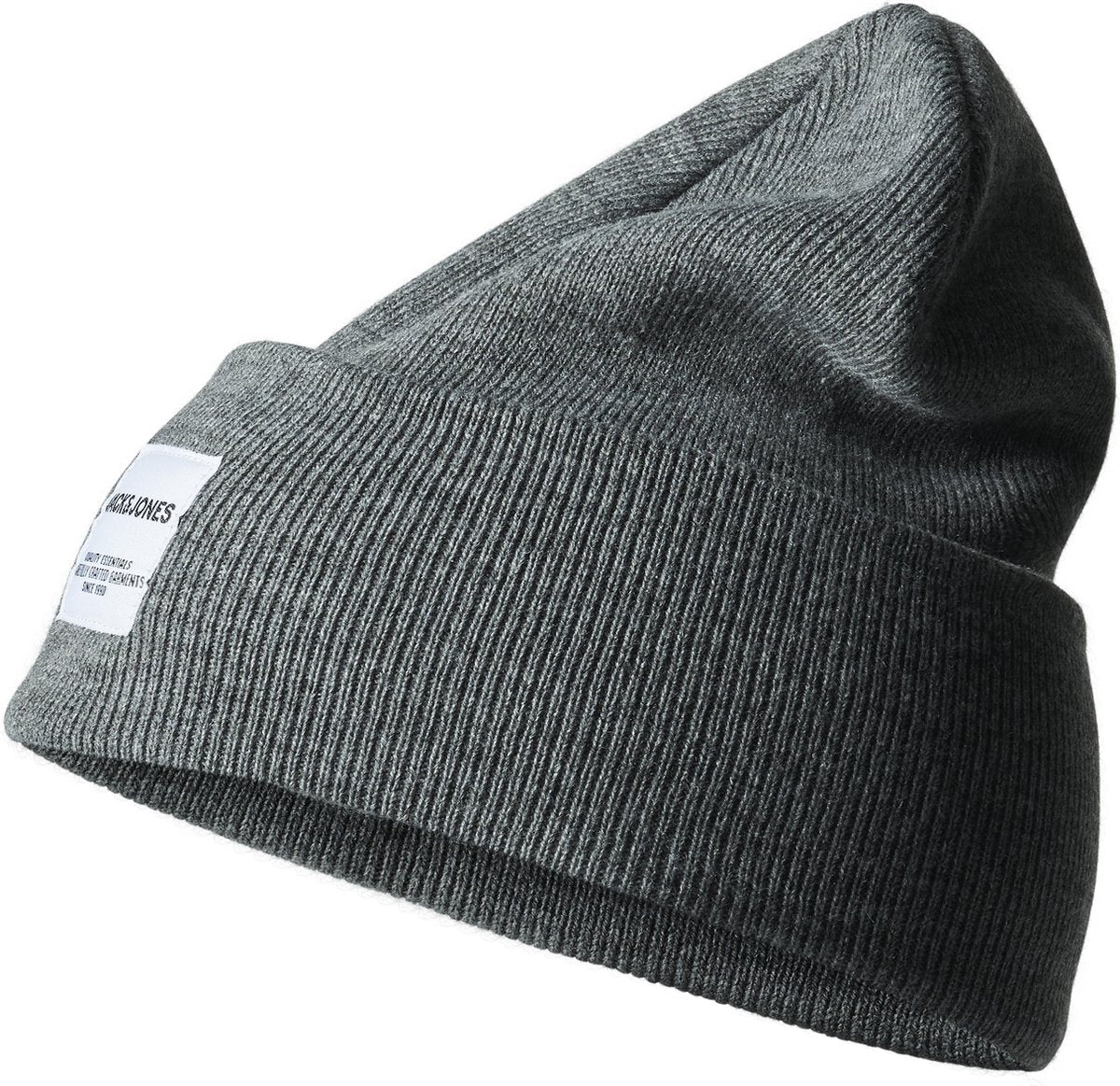 JACK&JONES JUNIOR Jongens Beanie - Grey Melange - Maat L/XL