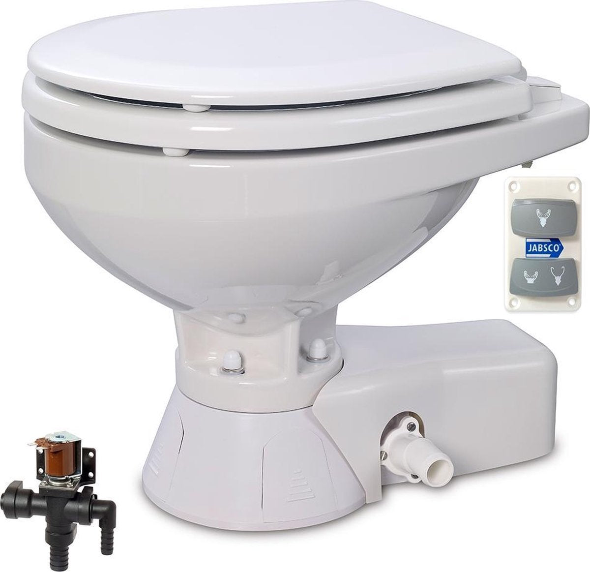 Jabsco 12V elektrisch Toilet met Magneetklep en compacte Pot 37045-3092