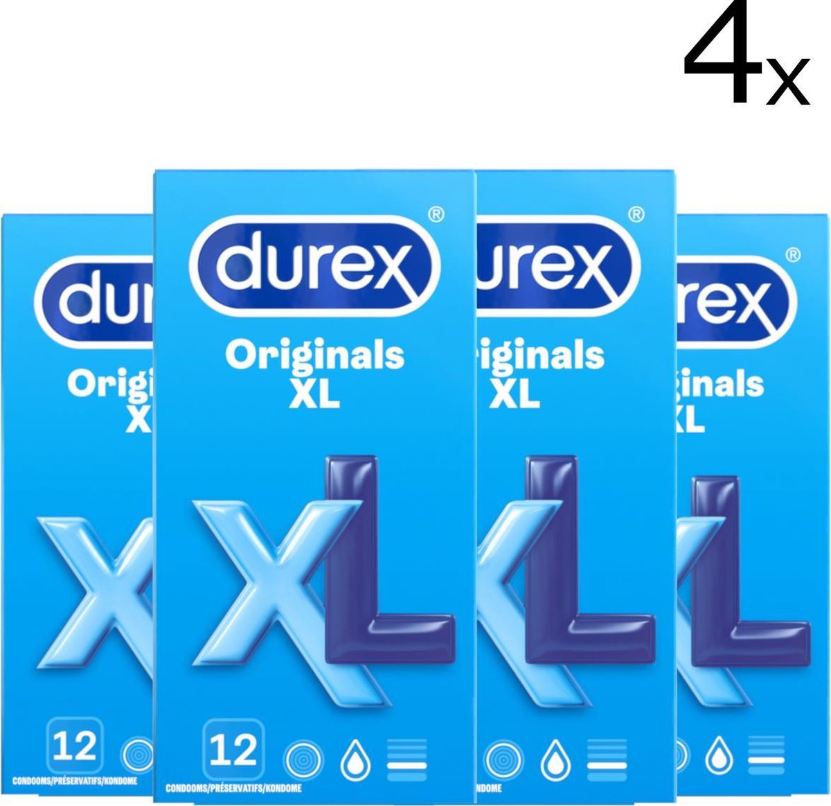Durex XL Power Condooms - 4 x 12 stuks
