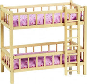 Goki Poppen houten stapelbed met ladder 59 x 29