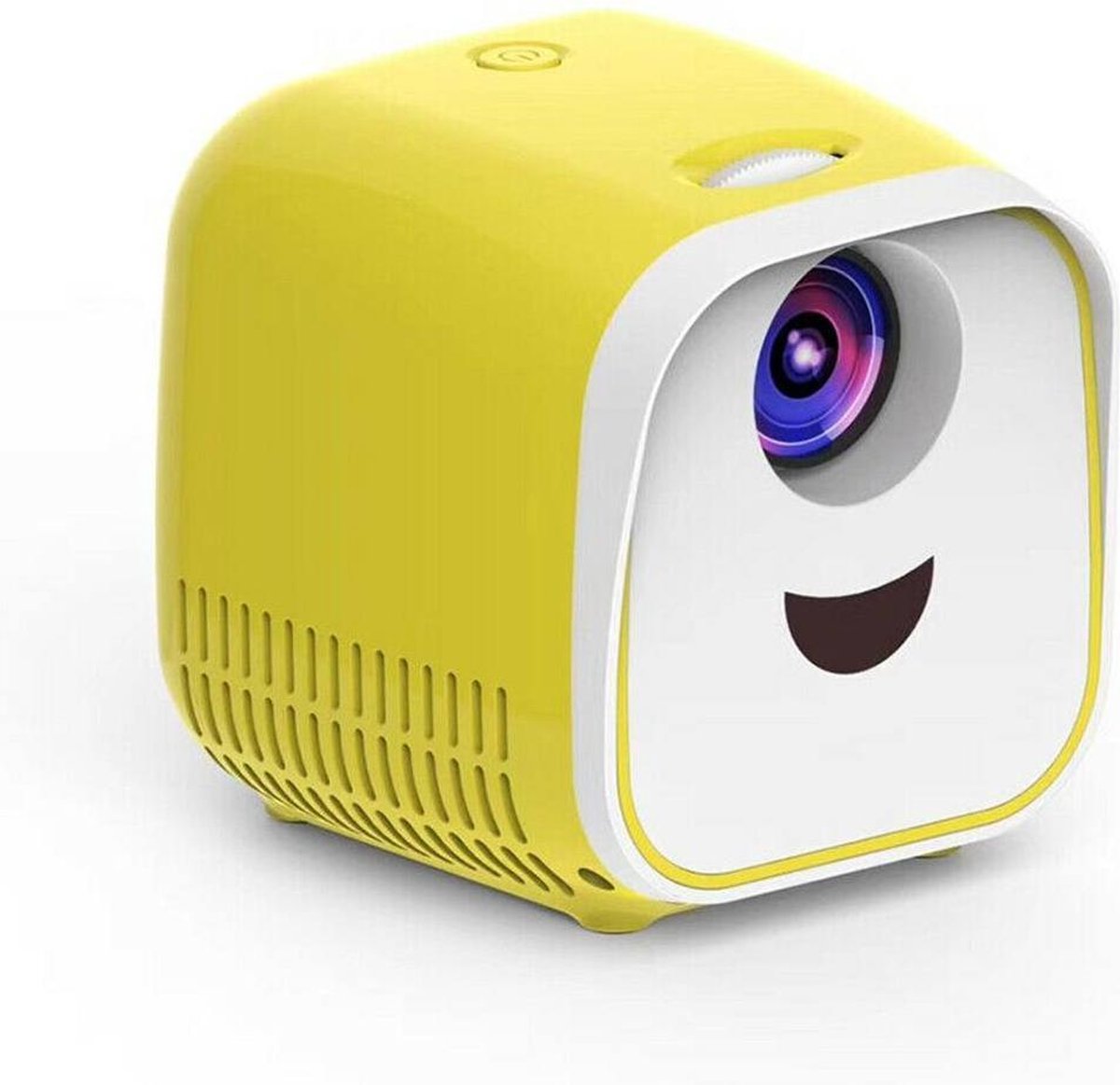 Elementkey PiX Beamer – Draagbaar Projector – 1080P Full HD -  5W Speaker - 1000 LUMEN - Kids Mini Projector - Beamer Voor Kinderen - Geel / Wit