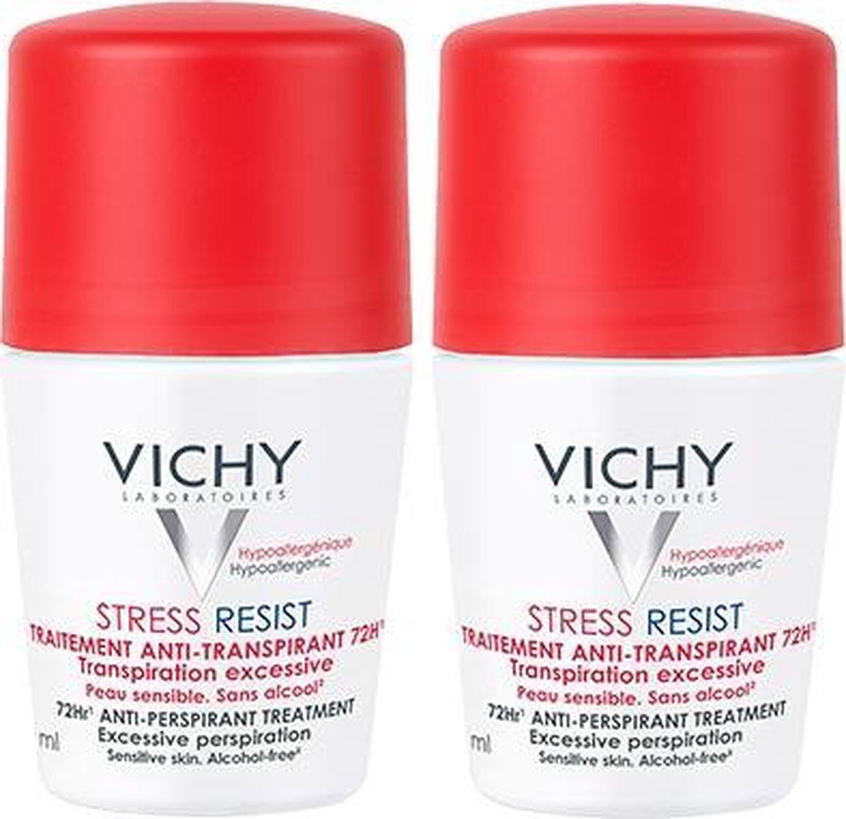 Vichy Deodorant Overmatige Transpiratie roller 72 uur - 2x50 ml
