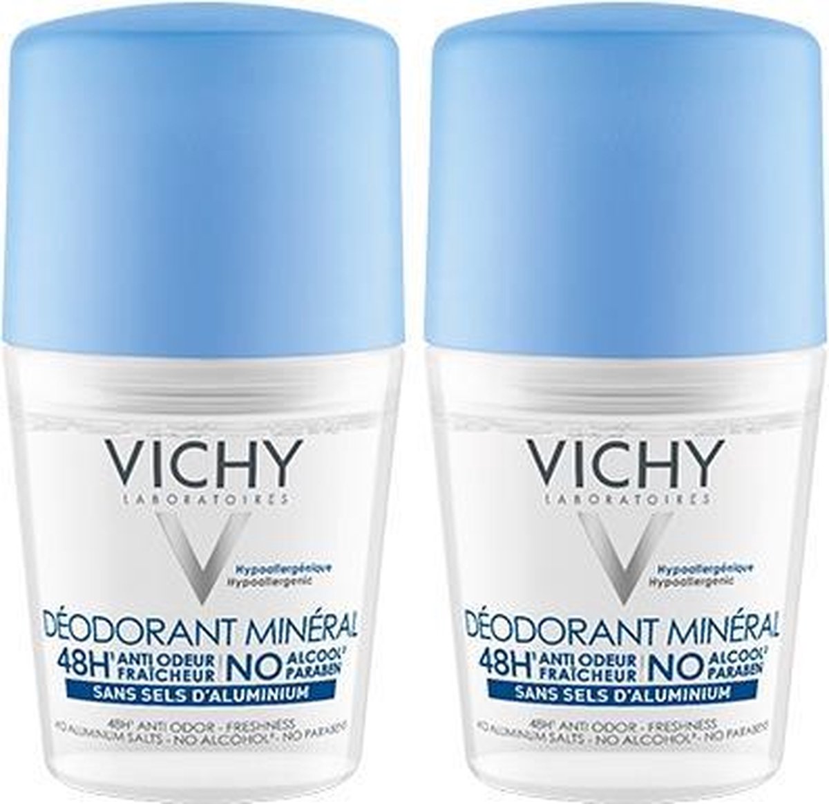 Vichy Deodorant Mineraal roller - 2x50ml
