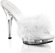 Fabulicious Muiltjes met hak -40 Shoes- LIP-101-8 US 10 Wit/Transparant