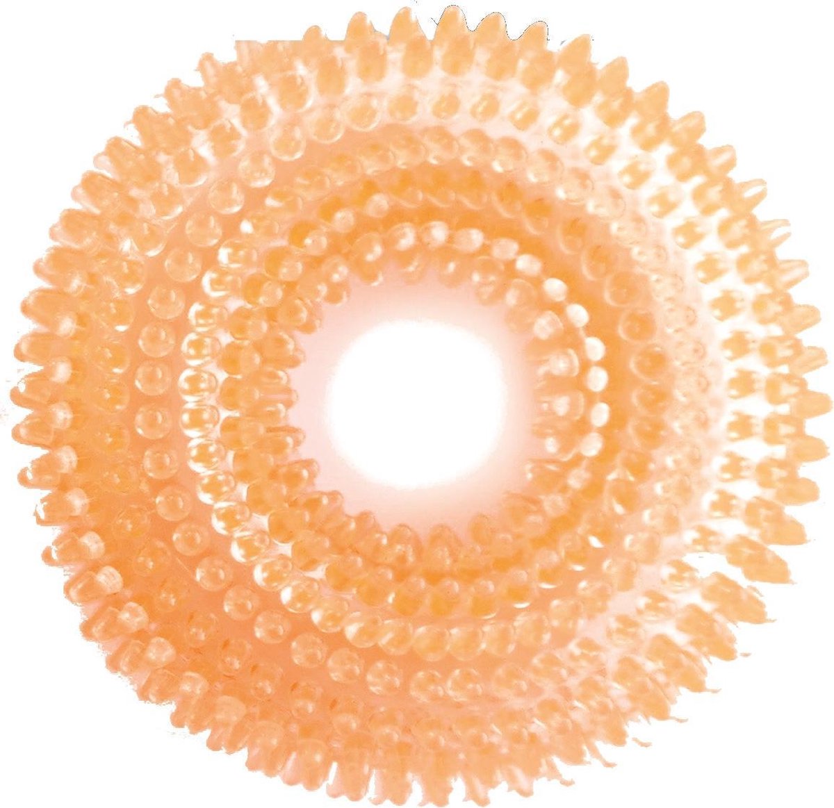 M-pets Hondenpiepspeelgoed Donut 9 Cm Tpr Oranje