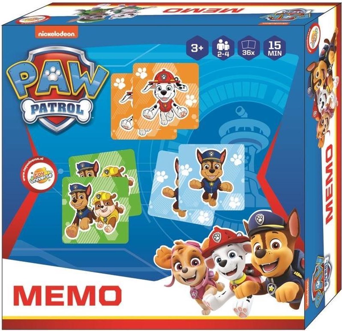Nickelodeon Memoryspel Paw Patrol Voetjes Junior 36-delig