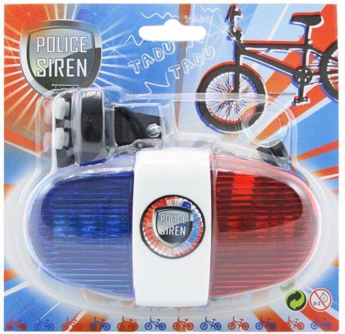 Fiets Politie Sirene en zwaailicht
