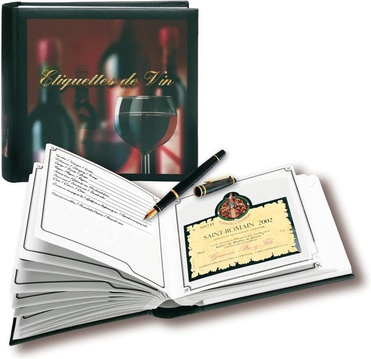 SAFE Luxe wijnetiketten album - verzamelboek compleet met 60 pagina's