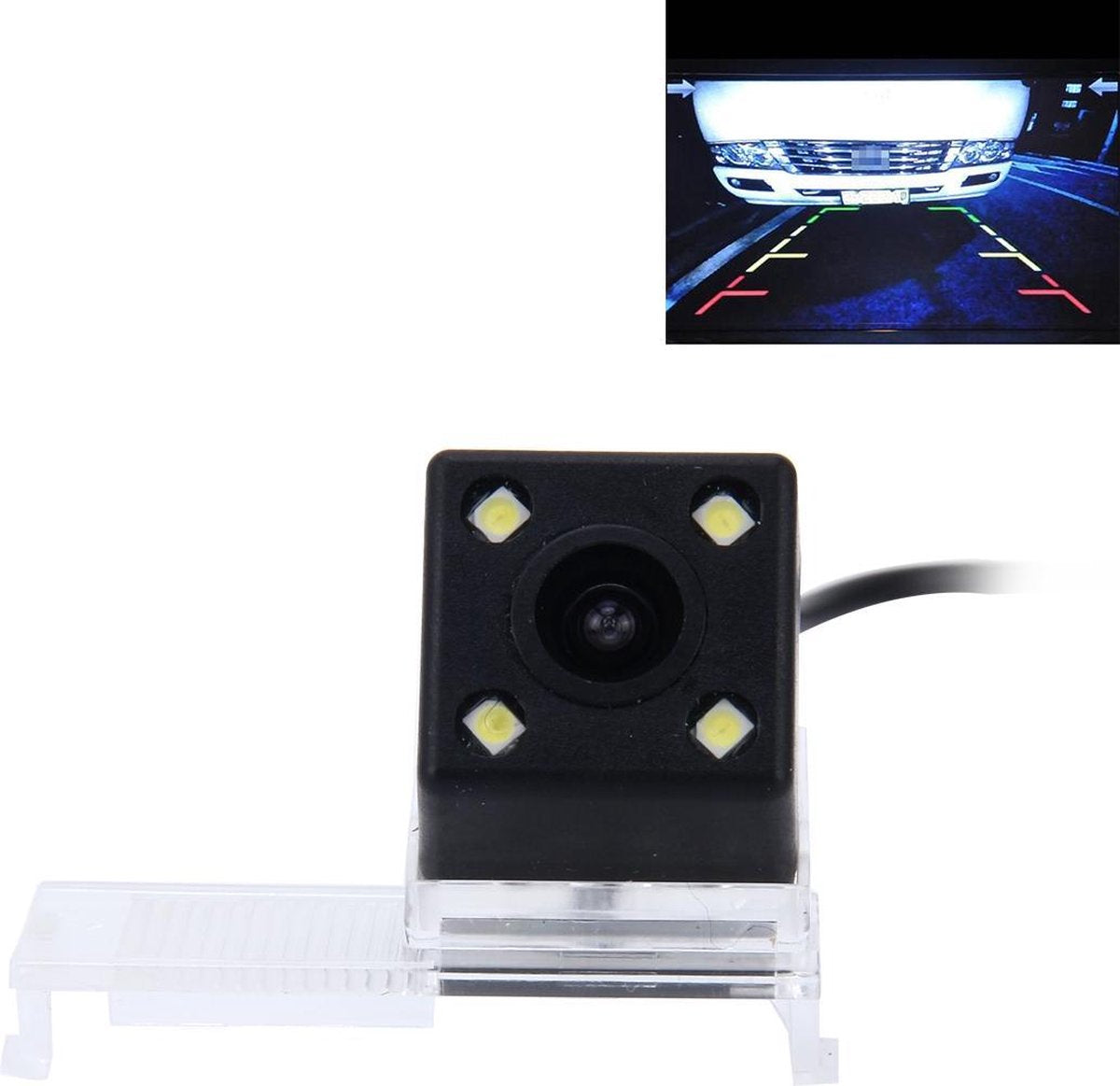 656x492 effectieve pixel NTSC 60Hz CMOS II waterdichte auto achteruitrijcamera achteruitrijcamera met 4 LED-lampen