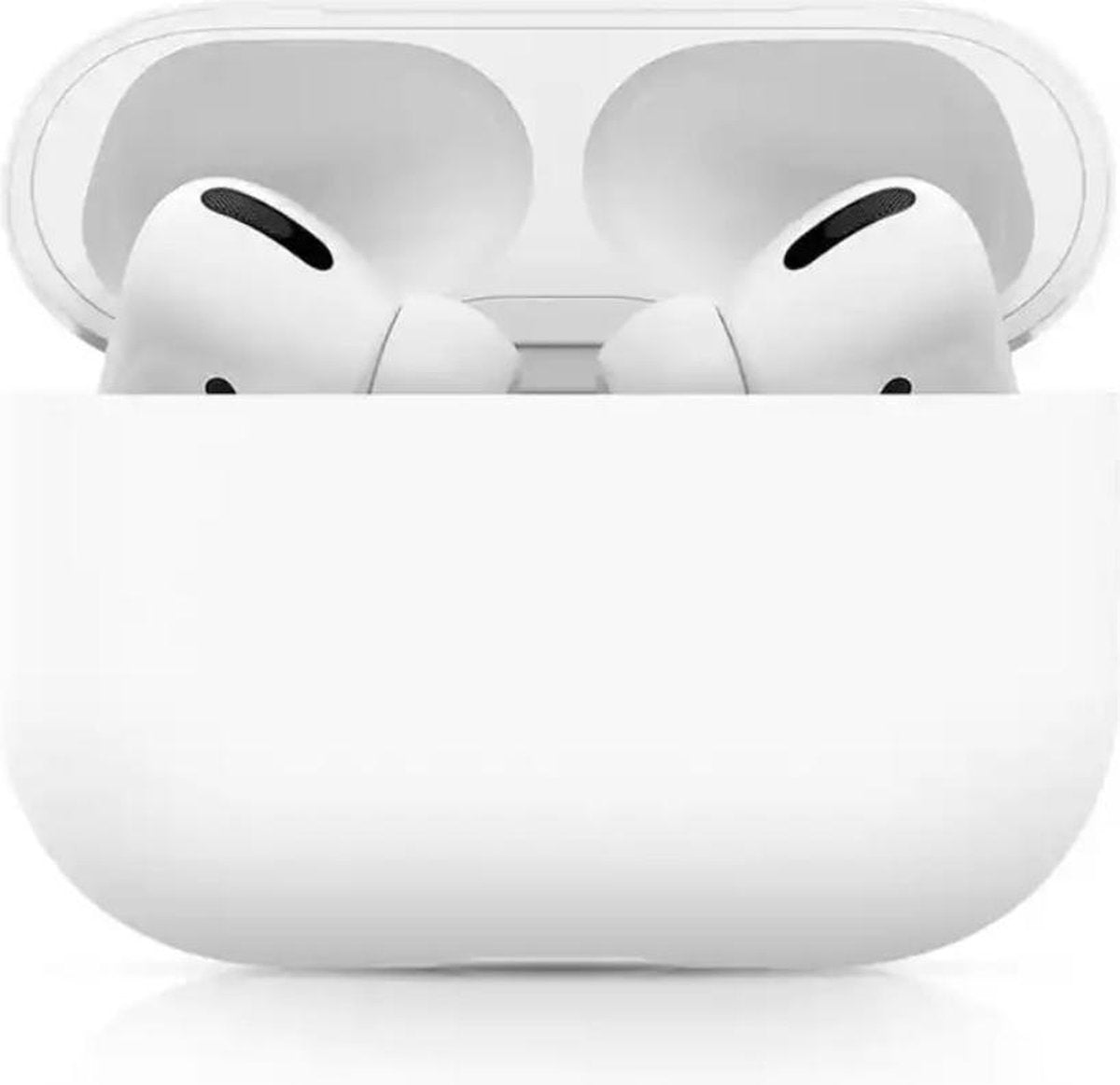 Airpods Pro Hoesje - Airpods Case - Hoesje voor Airpods - Airpods Hoesje Siliconen Case - Airp - Hoesje - Airpods Case Silicone - Airpods Pro Case - Airpods Hoes - Airpods Case Hoesje~ wit~white