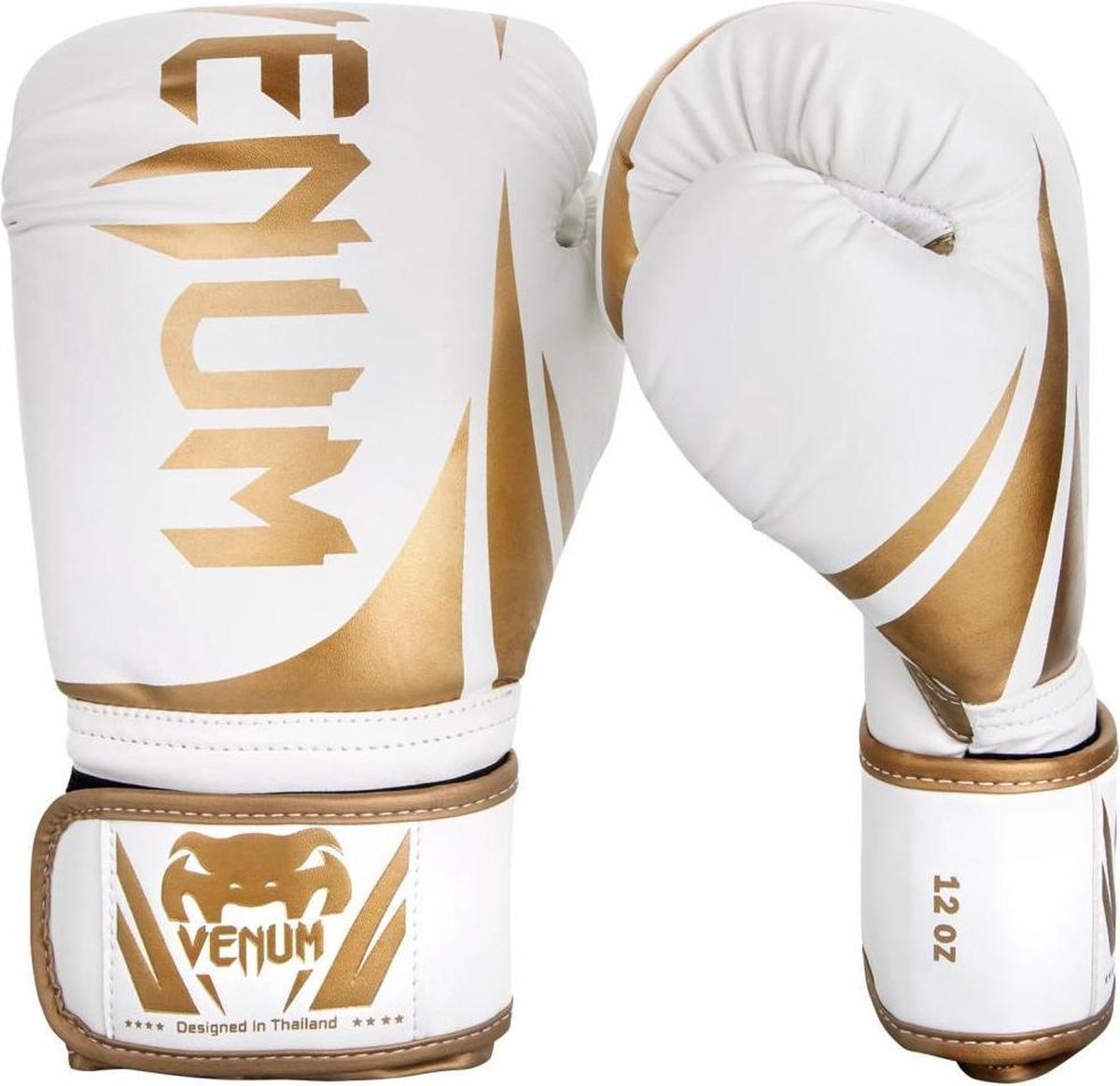 Bokshandschoenen Kickboksen Venum Challenger 2.0 Wit Goud 16 OZ