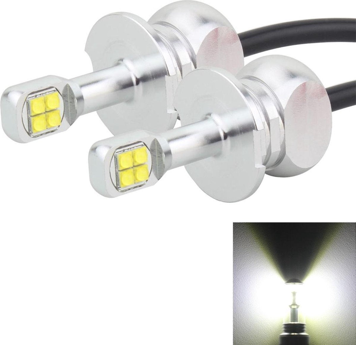 2 STKS H3 40 W 800 LM 6000 K 8 CREE LEDs Auto Mistlampen